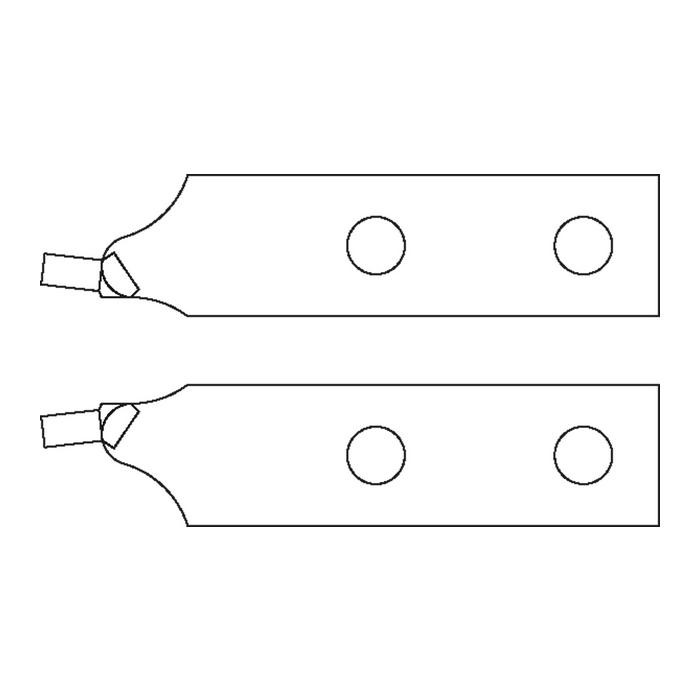 GEDORE Pair of spare tips, straight, d 3.2 mm (2011670)