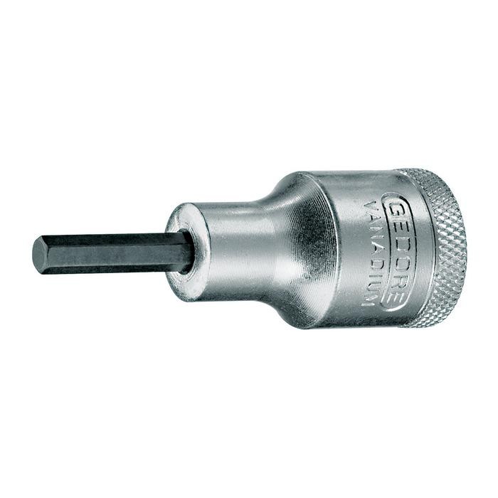 GEDORE Screwdriver bit socket 1/2&quot; in-hex 6 mm (6153230)