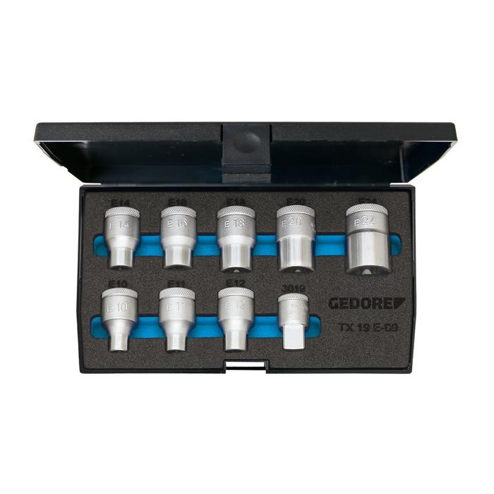 GEDORE Socket set 1/2" 9 pcs TORX E10-24 (6265970)