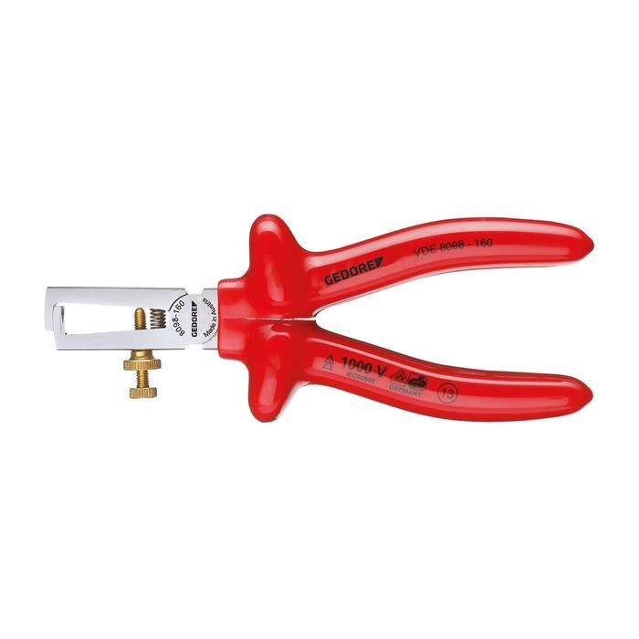 GEDORE VDE Stripping pliers with VDE dipped insulation 160 mm (6708980)
