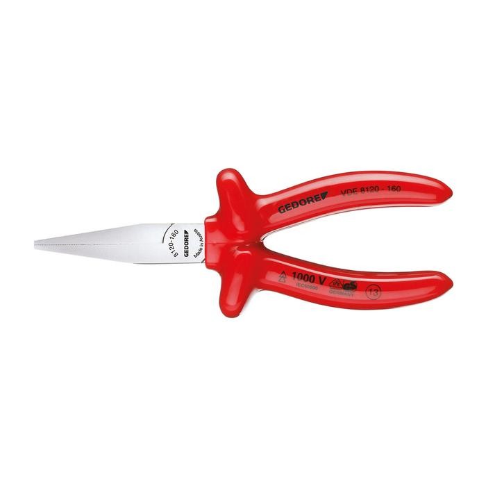 GEDORE VDE Flat nose pliers with VDE dipped insulation (6715330)