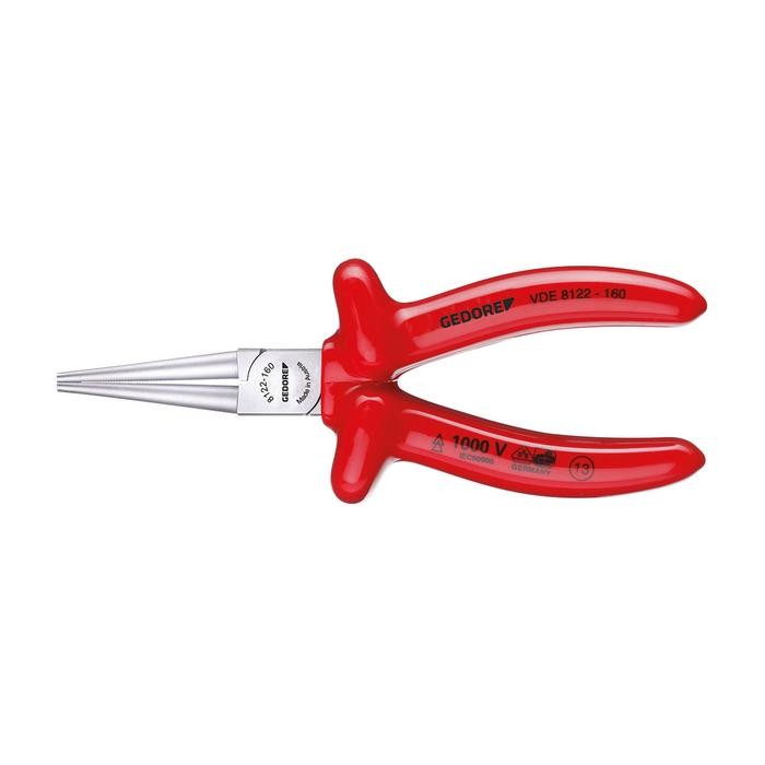 GEDORE VDE Round nose pliers with VDE dipped insulation (6717110)