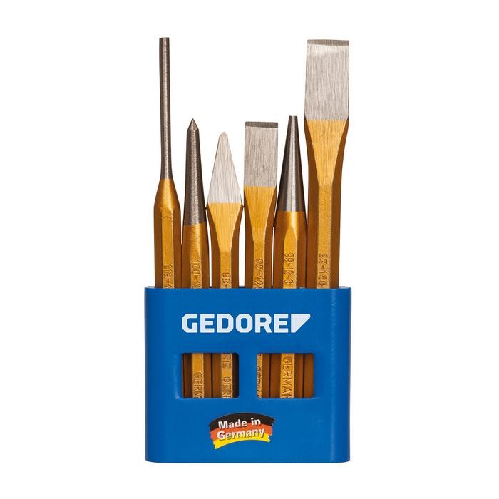 GEDORE Chisel and punch set 6 pcs in plastic holder (8725200)