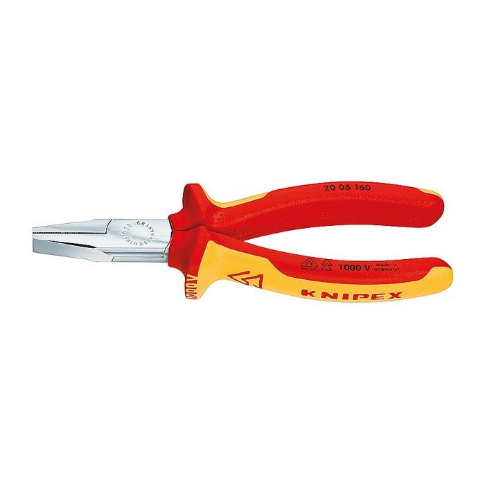 Flat Nose Pliers chrome plated 160 mm