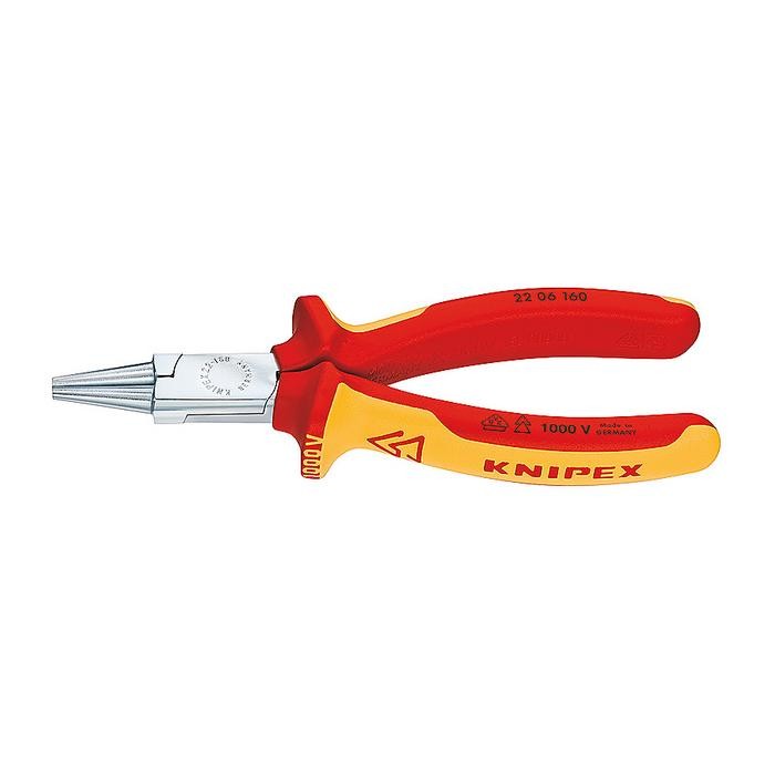 Round Nose Pliers chrome plated 160 mm