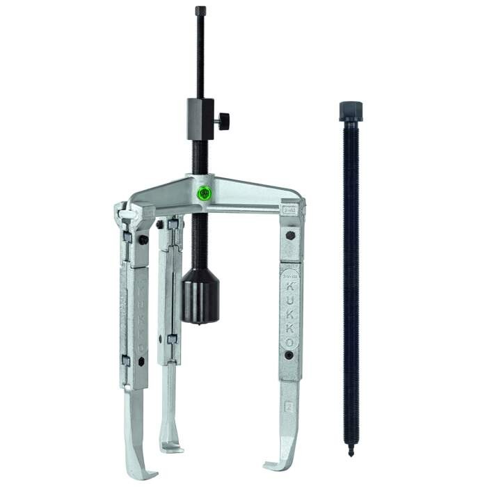 KUKKO 30-2-3-B 3-arm universal puller with adjustable, extended puller hooks and grease-hydraulic spindle