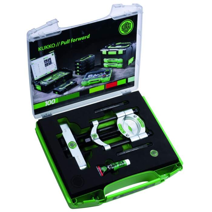 KUKKO 17-A Separating fixture set with quick-clamping pressure spindle