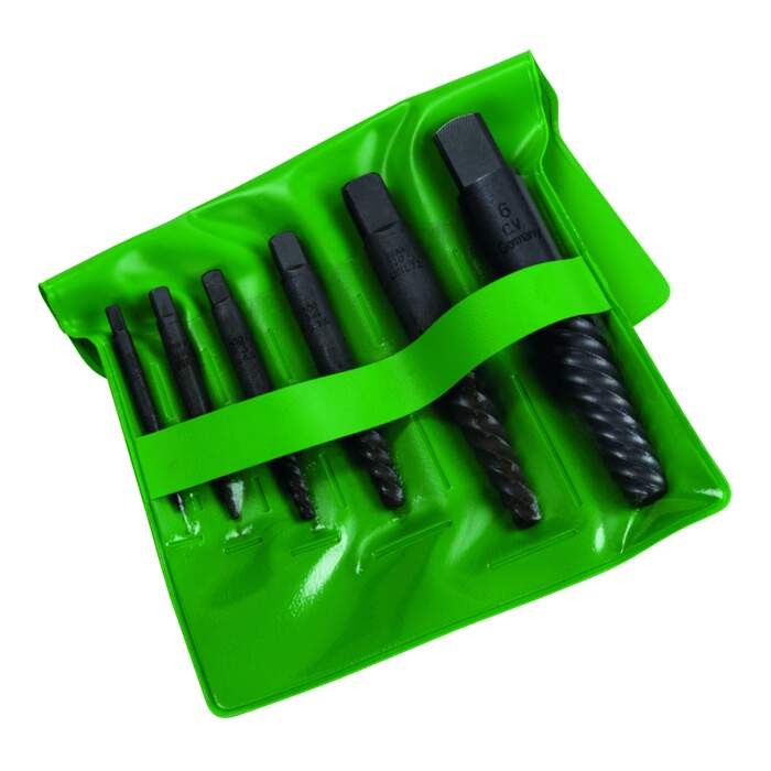 KUKKO 49-0-S Screw Extractor Set with Wide Grooved American Shape