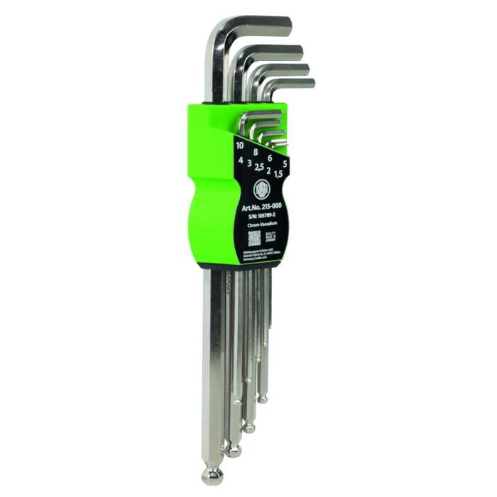 KUKKO 215-000 Offset screwdriver with ball head in TURNUS clip