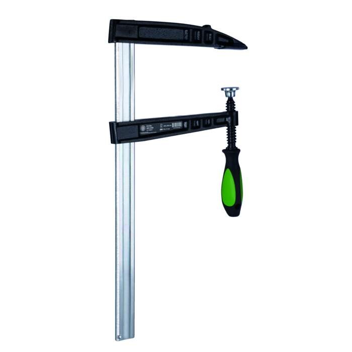 KUKKO 505+040 Deep-clamping tempered cast iron screw clamps with 3C comfort grip