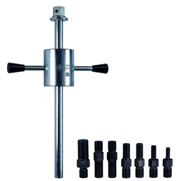 KUKKO 225 Bolt extractor set with threaded adapters