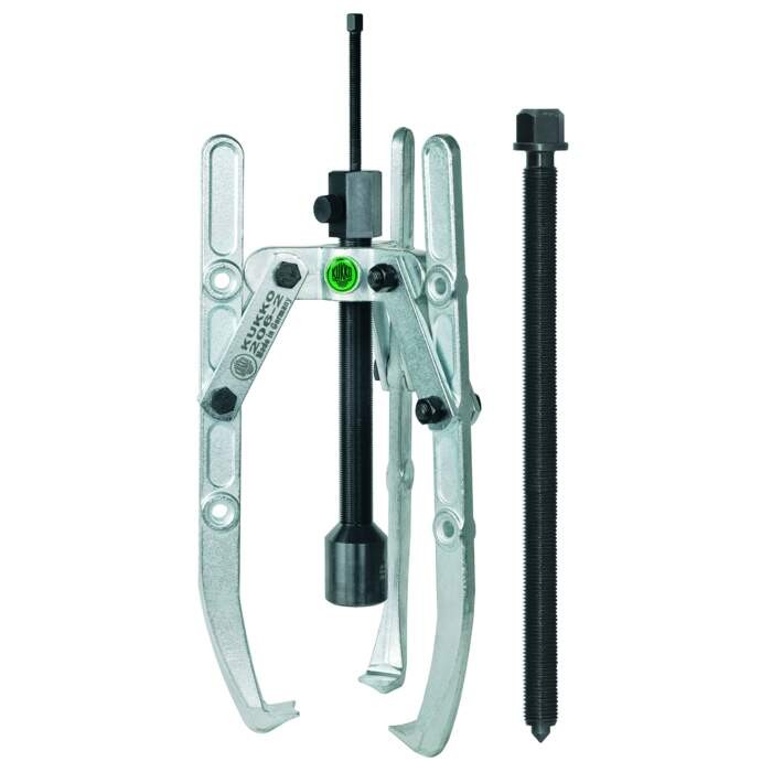 KUKKO 206-02-B Heavy-duty, 3-armed lug puller with oscillating, height-adjustable puller legs and grease-hydraulic spindle (tractive force up to 15 t), mechanical spindle included