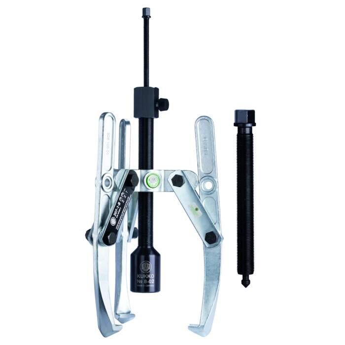 KUKKO 207-1-B Heavy-duty, 3-armed lug puller with oscillating, height-adjustable puller legs, combi traverse and grease-hydraulic spindle