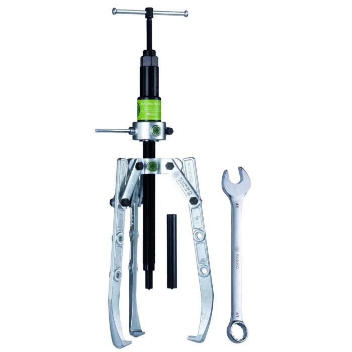 KUKKO 209-2-B 3-armed lug puller with oscillating puller legs, adjustable clamping depth and grease-hydraulic spindle (tractive force up to 15 t) 