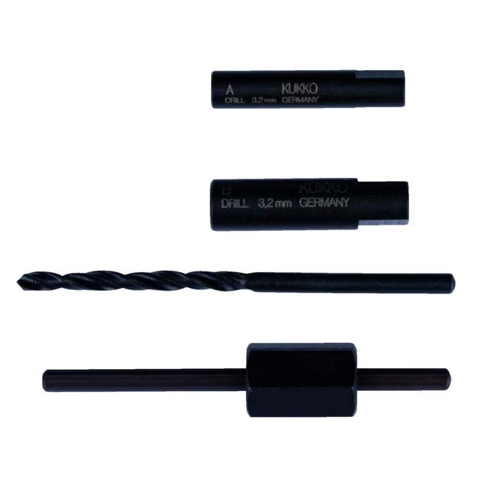 KUKKO 49-U-11 Screw extractor with drill bits and drill guide
