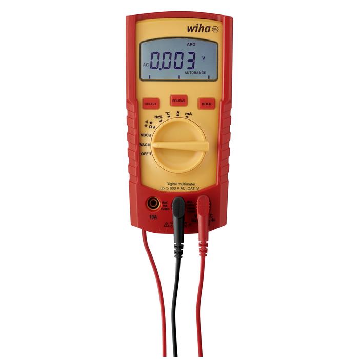 Wiha Digital multimeter up to 600 V AC, CAT IV incl. 2x AAA batteries (45218)