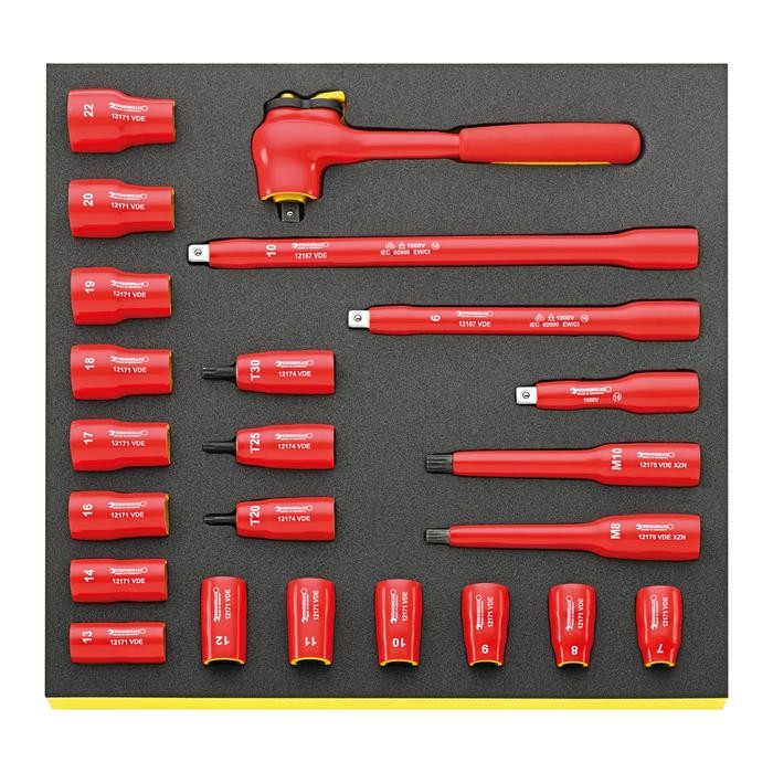 Stahlwille TOOL SET IN TOOL-CONTROL TRAY-SYSTEM TCS 12171/19/4 VDE