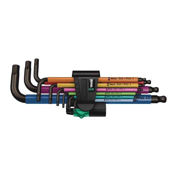 Wera 950/9 Hex-Plus Multicolour 1 SB Multicolour L-key set, metric, BlackLaser, 9 pieces (05073593001)