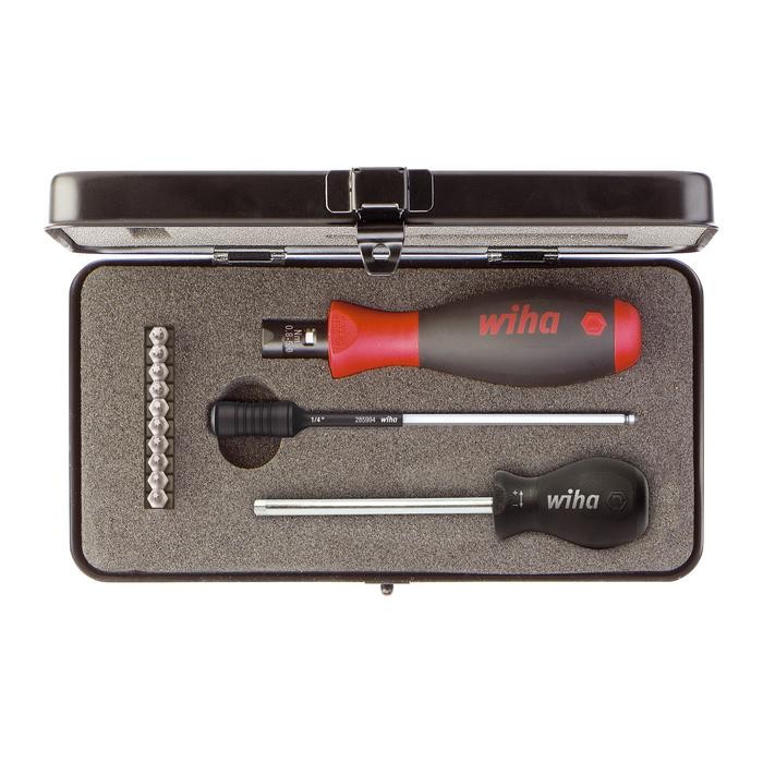 Wiha Torque screwdriver set TorqueVario®-S TORX®, TORX PLUS®, 13 pcs., variably adjustable torque limit, 0.8-5.0 Nm in box (34614) 0,8-5,0 Nm