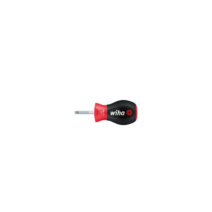 Wiha Screwdriver SoftFinish® Slotted with short round blade (26967) 8,0 mm x 25 mm