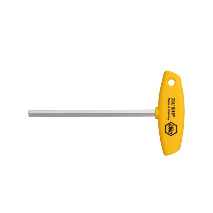 Wiha L-key with T-handle Hex, inch design brilliant nickel-plated (02802)