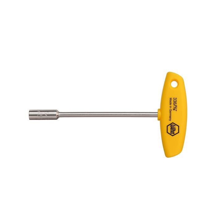 Wiha Nut driver with T-handle Hex, inch design brilliant nickel-plated (02819)