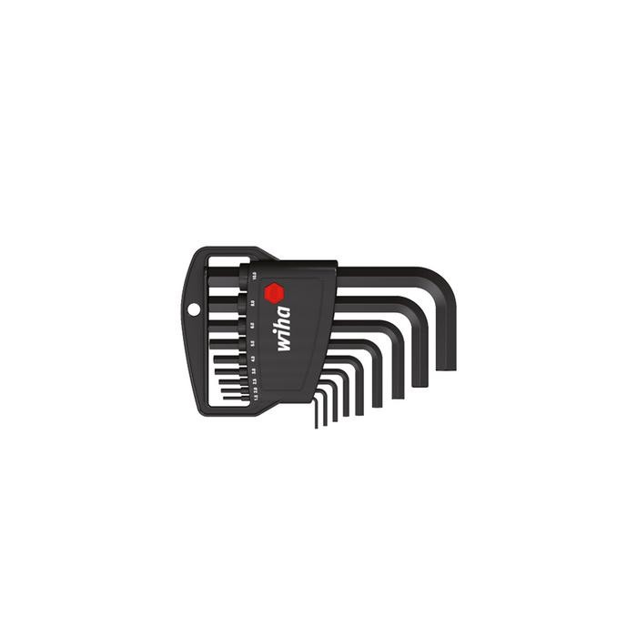 Wiha L-key set in Classic holder Hex, 9-pcs., black oxidised (06379)