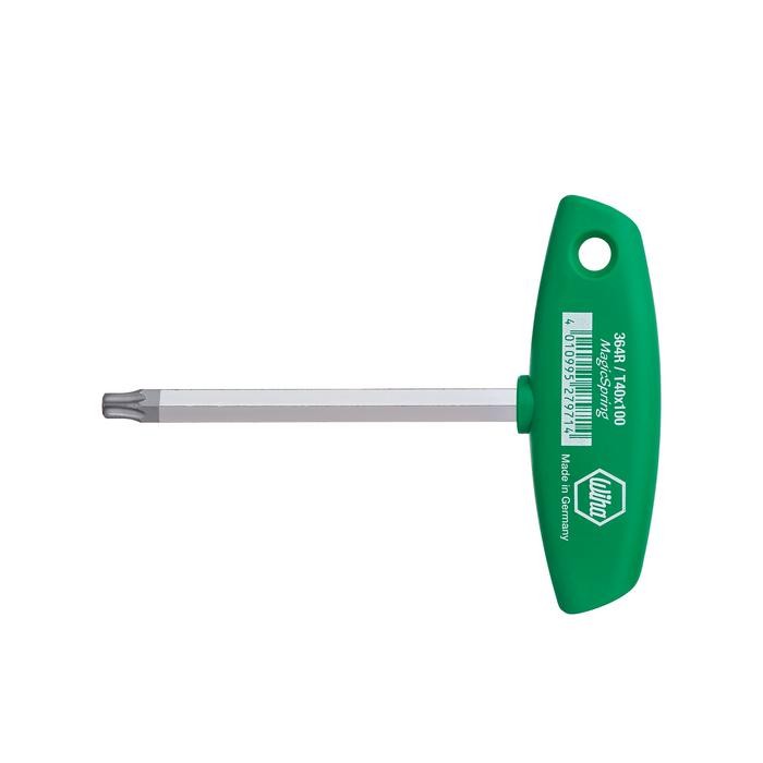 Wiha L-key with T-handle TORX® MagicSpring® matt chrome-plated (27964)