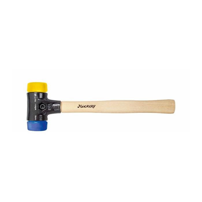 Wiha Soft-faced hammer Safety soft/medium hard with hickory wooden handle, round hammer face (26655)