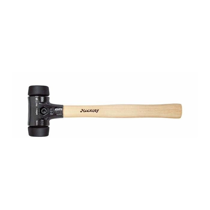 Wiha Soft-faced hammer Safety medium soft/medium soft with hickory wooden handle, round hammer face (26431)