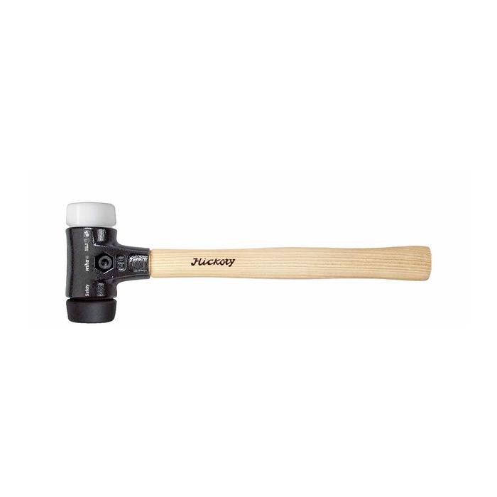 Wiha Soft-faced hammer Safety medium soft/very hard with hickory wooden handle, round hammer face (26660)