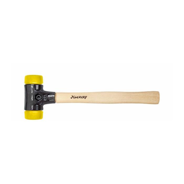 Wiha Soft-faced hammer Safety medium hard/medium hard with hickory wooden handle, round hammer face (26643)