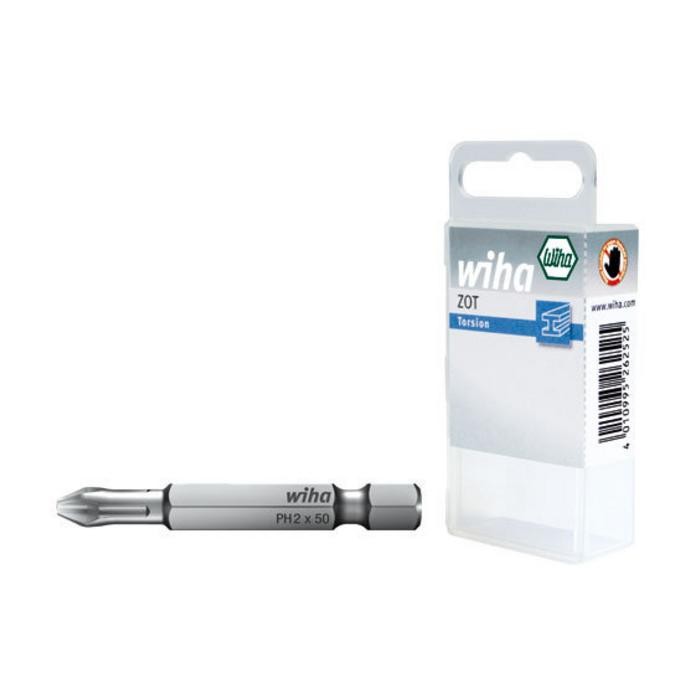 Wiha Bit set Professional 50 mm Phillips (PH1), 2-pcs. in box, 1/4" (38676)