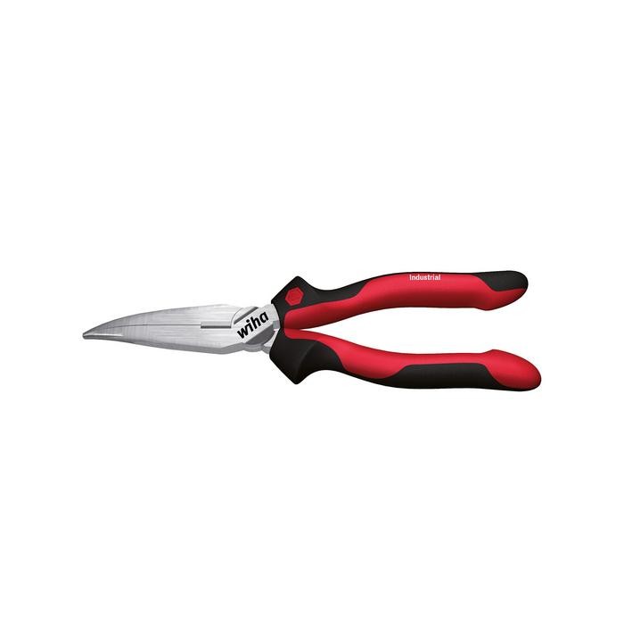 Wiha Industrial needle nose pliers with cutting edge curved shape, approx. 40Â° (32328) 200 mm