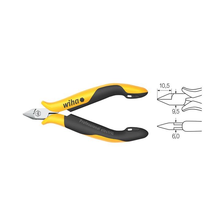 Wiha Diagonal cutter Professional ESD narrow, pointed head with small bevelled edge (26814) 115 mm