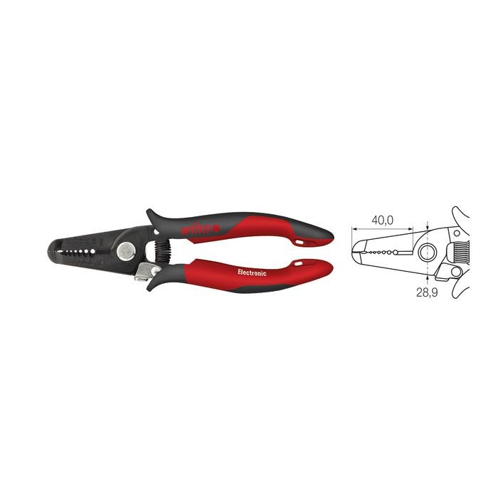 Wiha Stripping pliers Electronic Stripping points 0.8-2.6 mm (33471) 165 mm