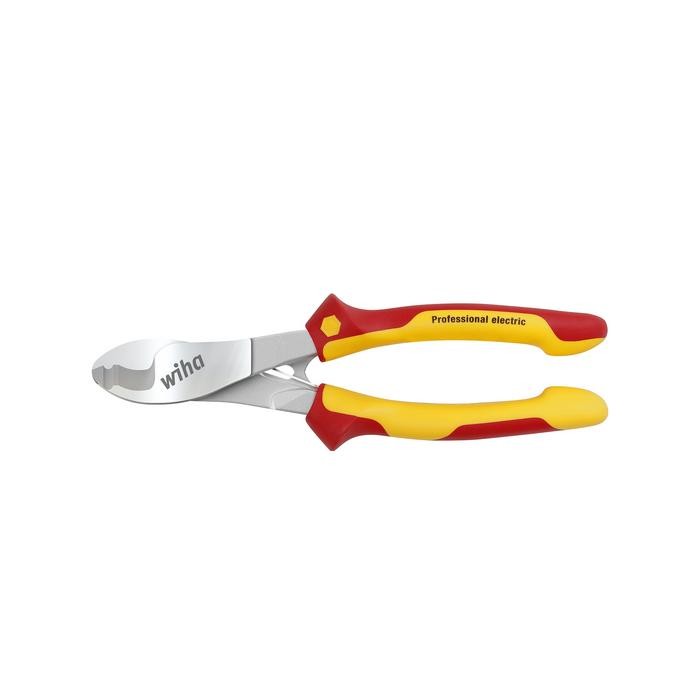 Wiha 43664 Cable cutter Professional electric with switchable opening spring, 180 mm